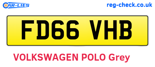 FD66VHB are the vehicle registration plates.