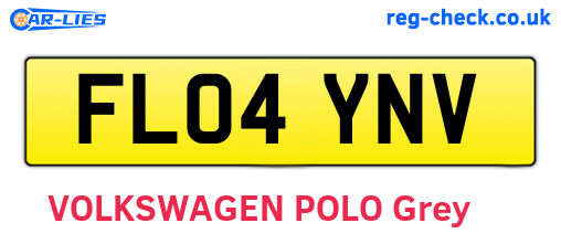 FL04YNV are the vehicle registration plates.