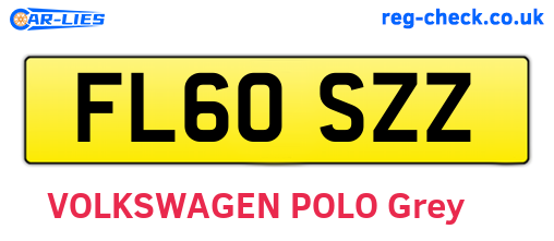 FL60SZZ are the vehicle registration plates.