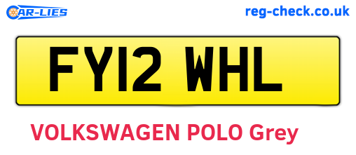 FY12WHL are the vehicle registration plates.