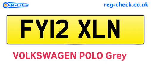FY12XLN are the vehicle registration plates.