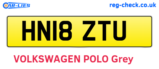 HN18ZTU are the vehicle registration plates.