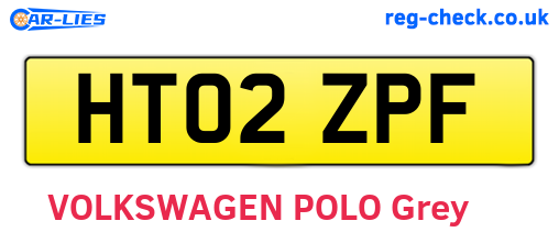 HT02ZPF are the vehicle registration plates.