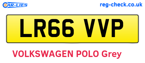 LR66VVP are the vehicle registration plates.