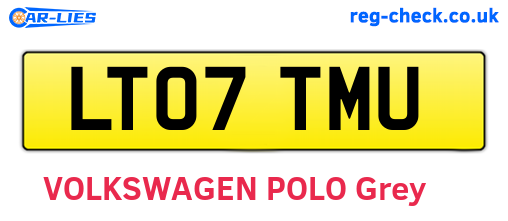 LT07TMU are the vehicle registration plates.