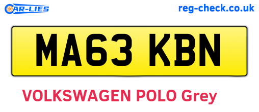 MA63KBN are the vehicle registration plates.