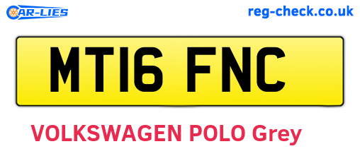 MT16FNC are the vehicle registration plates.