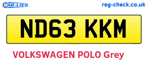 ND63KKM are the vehicle registration plates.