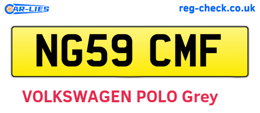 NG59CMF are the vehicle registration plates.