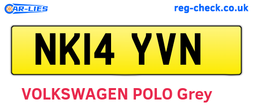NK14YVN are the vehicle registration plates.