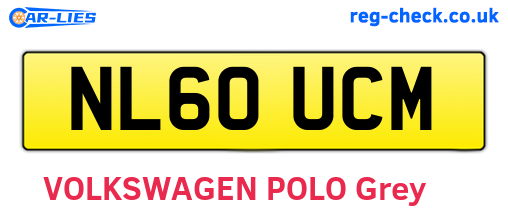 NL60UCM are the vehicle registration plates.