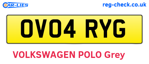 OV04RYG are the vehicle registration plates.