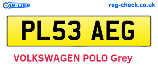 PL53AEG are the vehicle registration plates.