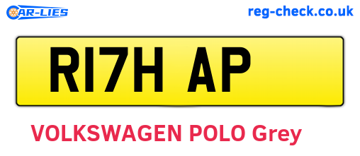 R17HAP are the vehicle registration plates.