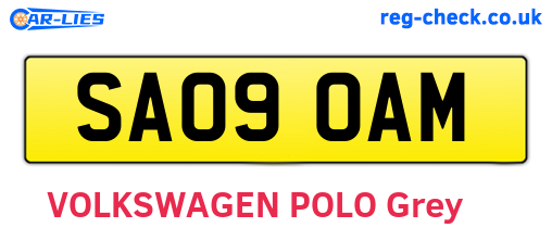 SA09OAM are the vehicle registration plates.