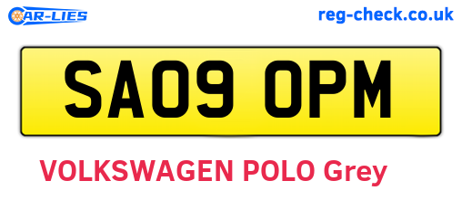 SA09OPM are the vehicle registration plates.