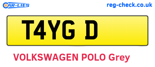 T4YGD are the vehicle registration plates.