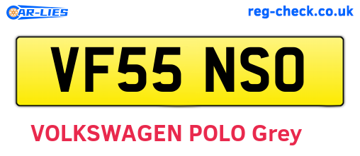 VF55NSO are the vehicle registration plates.