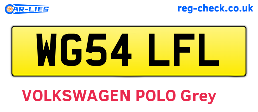 WG54LFL are the vehicle registration plates.