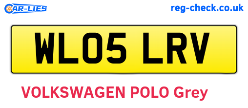 WL05LRV are the vehicle registration plates.