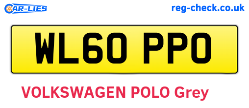 WL60PPO are the vehicle registration plates.