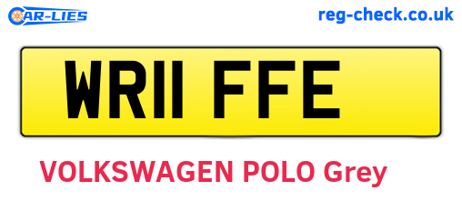 WR11FFE are the vehicle registration plates.