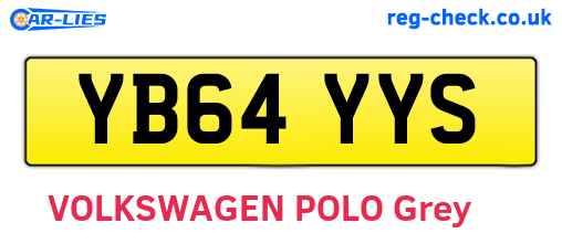 YB64YYS are the vehicle registration plates.