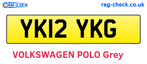 YK12YKG are the vehicle registration plates.
