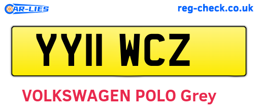 YY11WCZ are the vehicle registration plates.