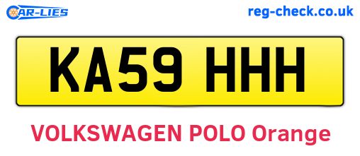 KA59HHH are the vehicle registration plates.