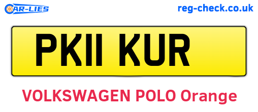 PK11KUR are the vehicle registration plates.