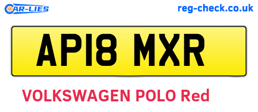 AP18MXR are the vehicle registration plates.