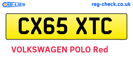 CX65XTC are the vehicle registration plates.