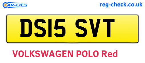 DS15SVT are the vehicle registration plates.