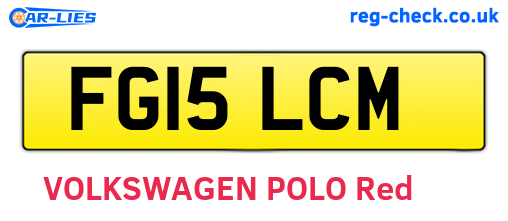 FG15LCM are the vehicle registration plates.