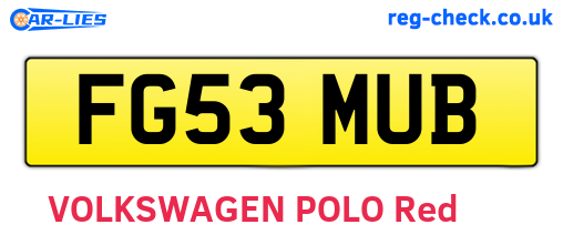FG53MUB are the vehicle registration plates.