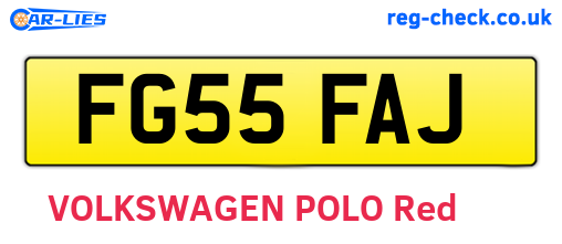 FG55FAJ are the vehicle registration plates.