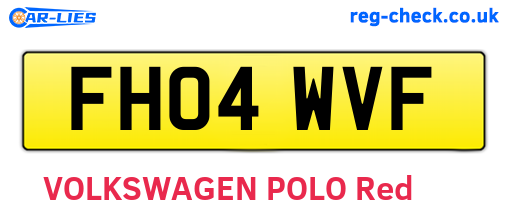 FH04WVF are the vehicle registration plates.
