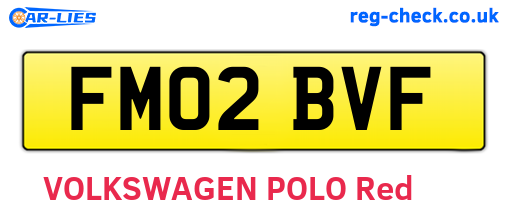 FM02BVF are the vehicle registration plates.