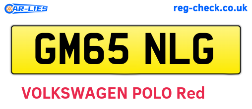 GM65NLG are the vehicle registration plates.