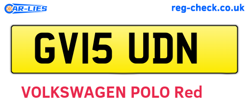 GV15UDN are the vehicle registration plates.