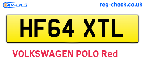 HF64XTL are the vehicle registration plates.