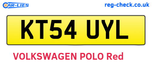 KT54UYL are the vehicle registration plates.