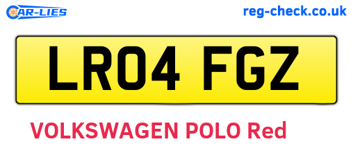 LR04FGZ are the vehicle registration plates.