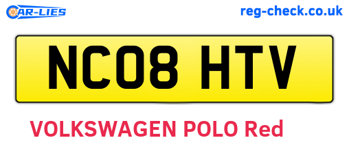 NC08HTV are the vehicle registration plates.