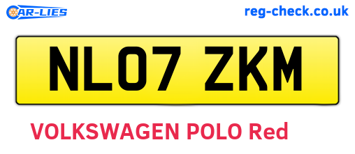 NL07ZKM are the vehicle registration plates.