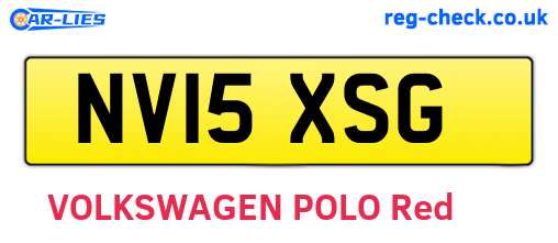 NV15XSG are the vehicle registration plates.