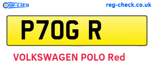 P7OGR are the vehicle registration plates.