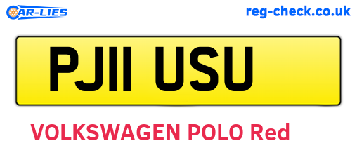 PJ11USU are the vehicle registration plates.