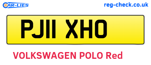 PJ11XHO are the vehicle registration plates.